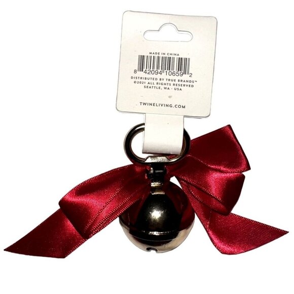 Twine Living Co Jingle Bell Bottle Opener Gold Stocking Stuffer Gift Ornament 3" - Picture 2 of 4